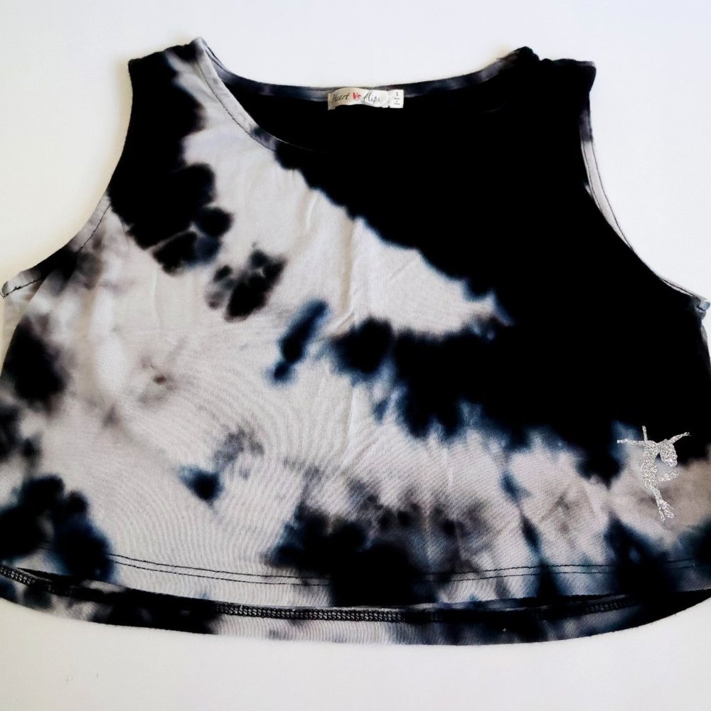 Pole Dance Tie Dye Athletic Crop Top Muscle Tank - Size S